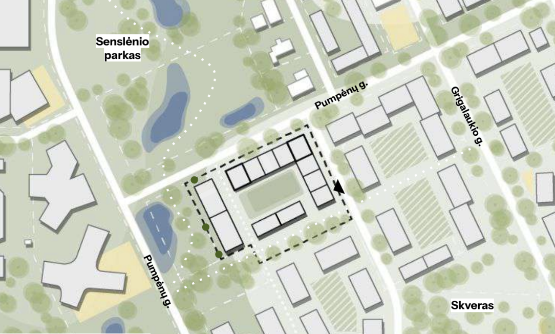 Buvusi garažų teritorija taps miesto dalimi: Pumpėnų g. 10 urbanistinė analizė